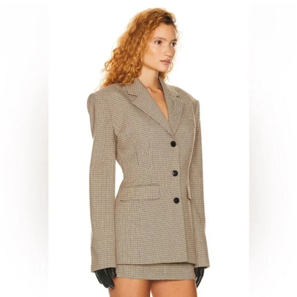 Helsa plaid curve jacket M - Picture 3 of 13